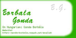 borbala gonda business card